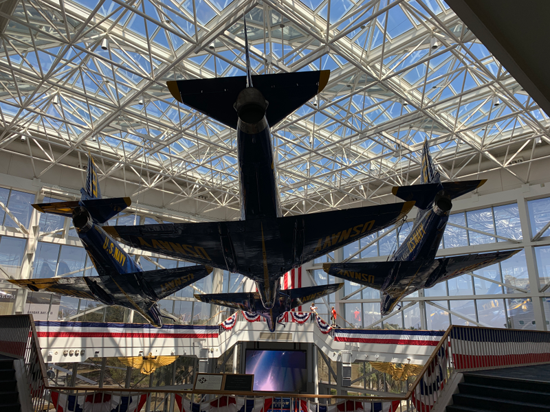 Old Blue Angels inside the Naval Aviation Museum